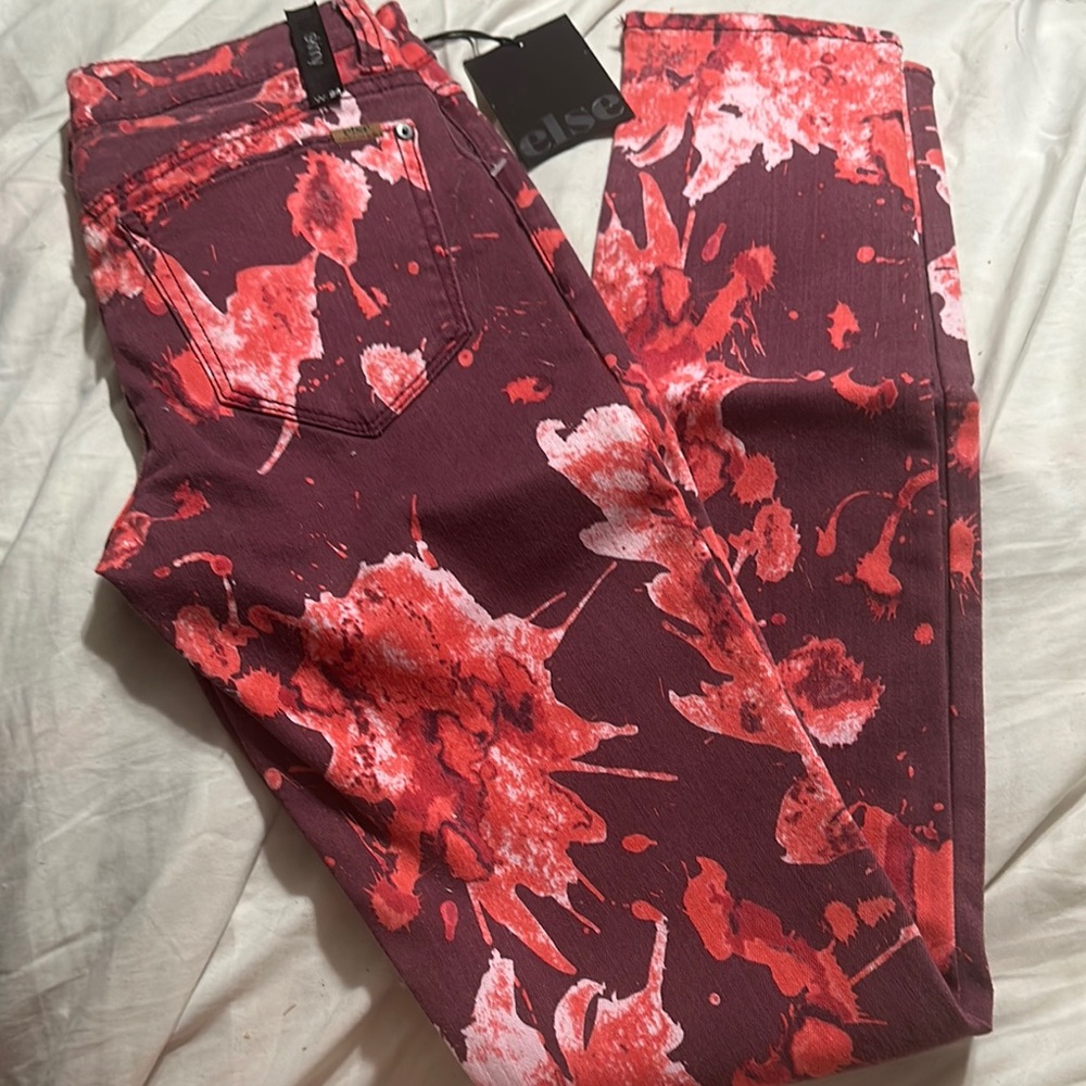 Else Abstract Ink Skinny Jeans